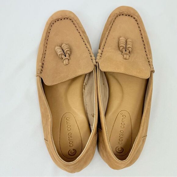 Corso Como BIRGITTA Light Brown Soft Leather Tassel Toe Driving Loafers - Picture 6 of 16